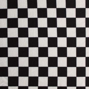 Apparel Fabric |  1yd Black & White Checker Jersey Knit Fabric