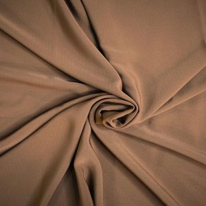 Apparel Fabric |  1yd Brown Textured Polyester Crepe Silky Fabric