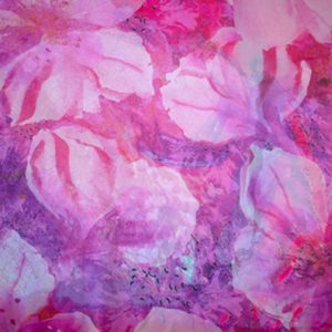 Apparel Fabric |  1yd Magenta Hibiscus Chiffon Fabric