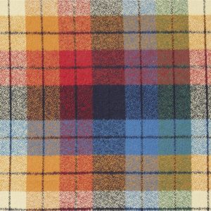 Apparel Fabric |  1yd Multicolor Ombre Plaid Brush Cotton Fabric