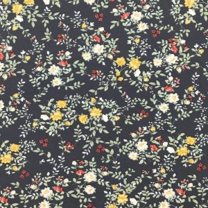 Apparel Fabric |  1yd Navy Vines Stretch Chiffon Fabric