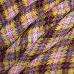 Apparel Fabric |  1yd Plaid Cotton Shirting Fabric