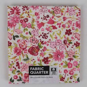 Cotton Fabric |  1yd 18″ x 20″ Pink Mini Floral Cotton Fabric Quarter 1pc