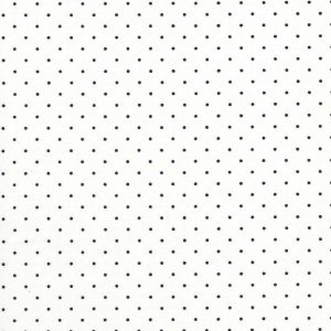 Cotton Fabric |  1yd Black Swiss Dots on White Quilt Cotton Fabric