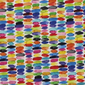 Cotton Fabric |  1yd Bright Watercolor Quilt Cotton Fabric