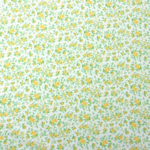 Cotton Fabric |  1yd Buttercup Yellow Mini Rose Quilt Cotton Fabric