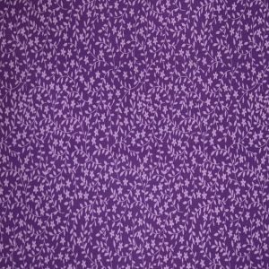 Cotton Fabric |  1yd Ditsy Floral & Vines on Purple Quilt Cotton Fabric