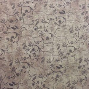 Cotton Fabric |  1yd Flourish on Brown Blender Quilt Cotton Fabric