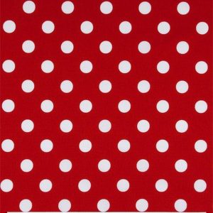 Cotton Fabric |  1yd Large Dots on Red Quilt Cotton Fabric