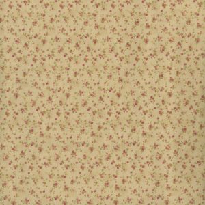 Cotton Fabric |  1yd Premium Cotton Fabric Flowers on Tan