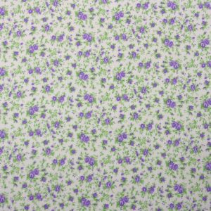 Cotton Fabric |  1yd Purple Mini Rose Quilt Cotton Fabric