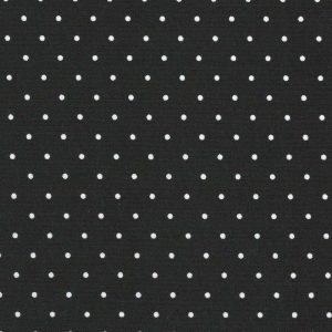 Cotton Fabric |  1yd White Dots on Black Quilt Cotton Fabric