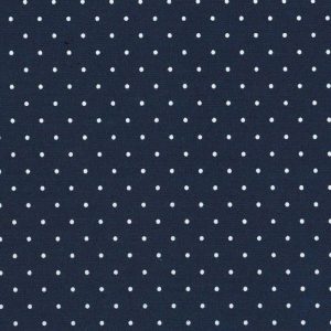 Cotton Fabric |  1yd White Dots on Navy Quilt Cotton Fabric