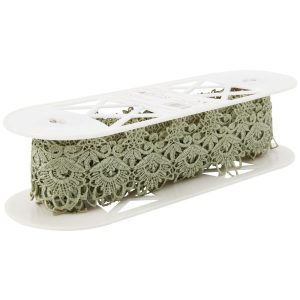 Fabric Trims |  1yd 2.5″ Light Green Venice Botanical Garden Trim