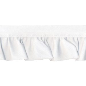 Fabric Trims |  1yd 2in White Quilt Binding Ruffled Trim