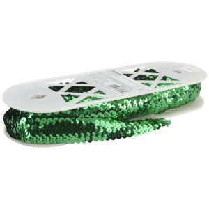 Fabric Trims |  1yd 3 row Stretch Trim 1.13” Kelly Green