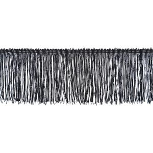 Fabric Trims |  1yd Chainette Fringe Trim with Sequins Black