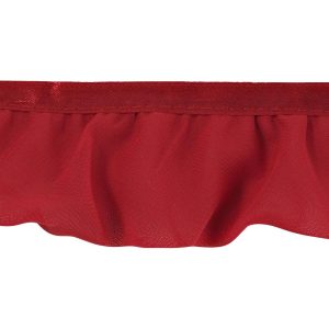 Fabric Trims |  1yd Chiffon Ruffled Trim 2” Red