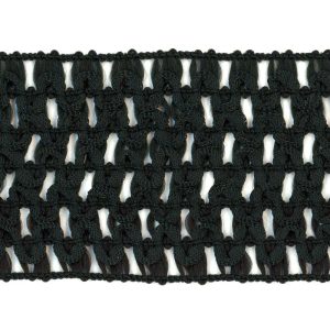 Fabric Trims |  1yd Crochet Headband Trim Black