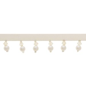 Fabric Trims |  1yd Pearl Beaded Trim Ivory