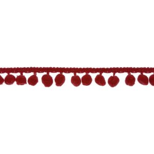 Fabric Trims |  1yd Pom Pom Apparel Trim 0.75” Red