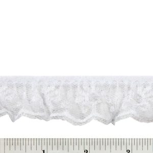 Fabric Trims |  1yd Scalloped Lace Trim 1.25” Iridescent