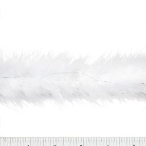 Fabric Trims |  1yd Sparkle Marabou Trim White & Silver