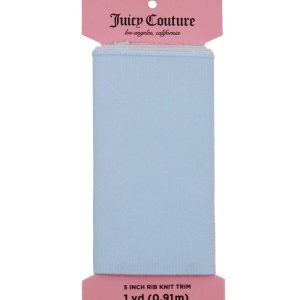 Fabric Trims |  5″ x 1yd Light Blue Rib Knit Trim