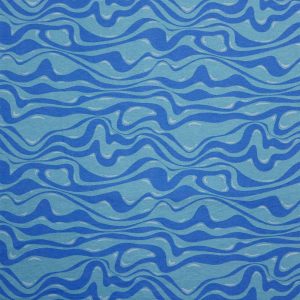 Flannel Fabric |  1yd Blue Abstract Waves Super Snuggle Flannel Fabric