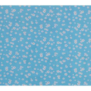 Flannel Fabric |  1yd Bold Ditsy Floral on Blue Super Snuggle Flannel Fabric