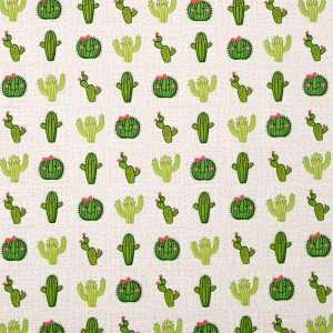 Flannel Fabric |  1yd Cactus Smiling Friends Super Snuggle Flannel Fabric