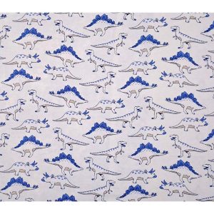 Flannel Fabric |  1yd Dinosaurs on Cream Super Snuggle Flannel Fabric