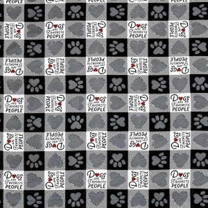 Flannel Fabric |  1yd Dogs Are My Favorite People Super Snuggle Flannel Fabric