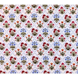 Flannel Fabric |  1yd Folk Floral Diamond on Cream Super Snuggle Flannel Fabric