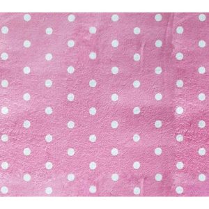 Flannel Fabric |  1yd Pink Dots Carnation Super Snuggle Flannel Fabric