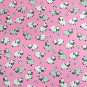 Flannel Fabric |  1yd Pink Sheep Super Snuggle Flannel Fabric