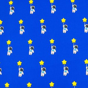 Flannel Fabric |  1yd Star Astronaut Super Snuggle Flannel Fabric