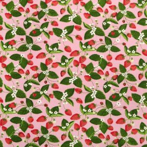 Flannel Fabric |  1yd Strawberries Super Snuggle Flannel Fabric