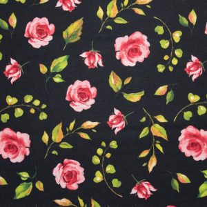 Flannel Fabric |  1yd Super Snuggle Watercolor Rose Flannel Fabric