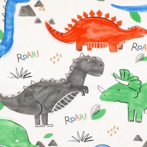 Flannel Fabric |  1yd Watercolor Dino Super Snuggle Flannel Fabric