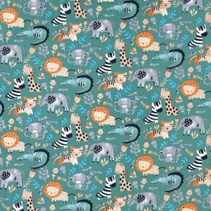 Flannel Fabric |  1yd Watercolor Jungle Super Snuggle Flannel Fabric