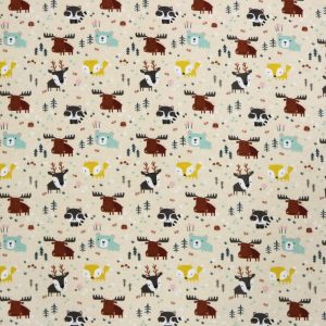 Flannel Fabric |  1yd Woodland Animals Super Snuggle Flannel Fabric