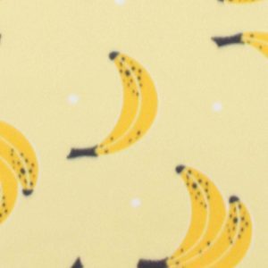 Fleece Fabric |  1yd Bananas on Yellow Blizzard Fleece Fabric