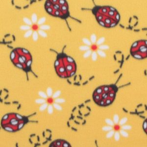 Fleece Fabric |  1yd Blizzard Fleece Fabric Ladybug On Yellow