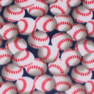 Fleece Fabric |  1yd Blizzard Fleece Fabric Packed Baseballs