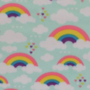 Fleece Fabric |  1yd Bright Rainbows Blizzard Fleece Fabric