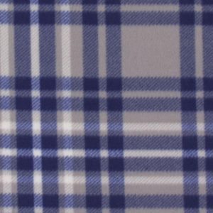 Fleece Fabric |  1yd Bryer Plaid Blizzard Fleece Fabric Navy And Gray