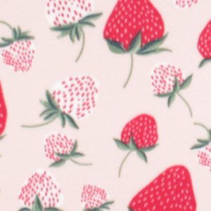 Fleece Fabric |  1yd Multi Strawberries Blizzard Fleece Fabric