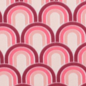 Fleece Fabric |  1yd Pink Geometric Tonal Blizzard Fleece Fabric