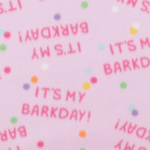 Fleece Fabric |  1yd Pink It’s My Barkday Blizzard Fleece Fabric